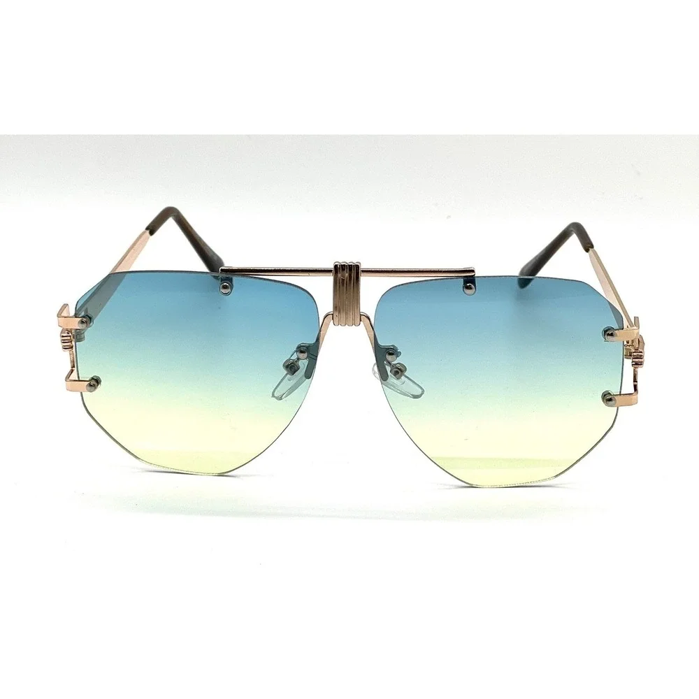 Men Women Classic Green Modern Retro Shield Party Club‎ Rave SUN GLASSES Lentes
